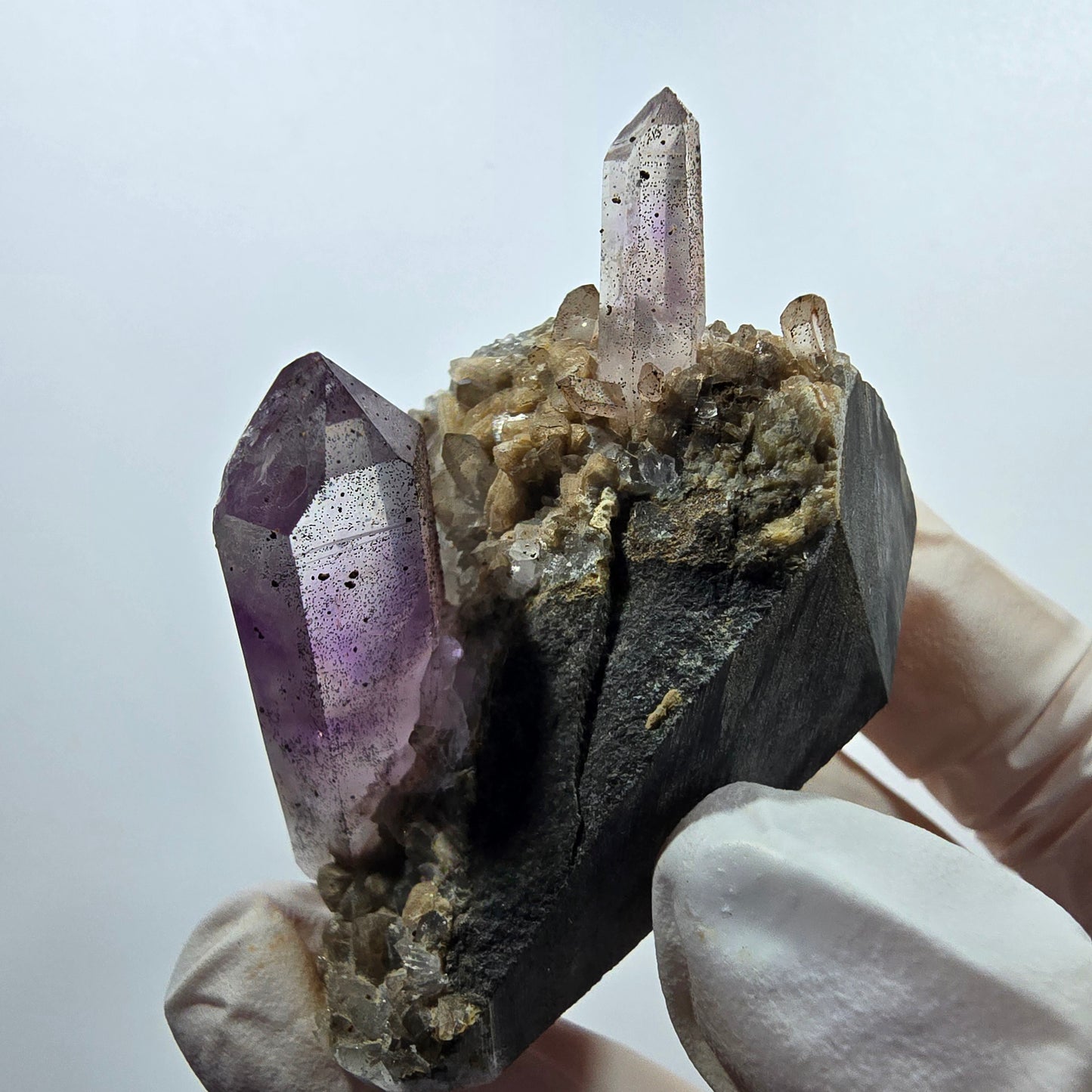 Seltene Phantom Amethyst, Hämatit auf Matrix Stufe Goboboseb, Namibia 53*33*33mm