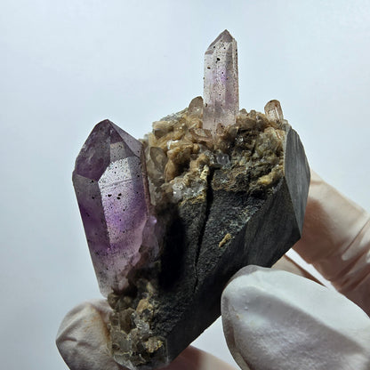 Seltene Phantom Amethyst, Hämatit auf Matrix Stufe Goboboseb, Namibia 53*33*33mm