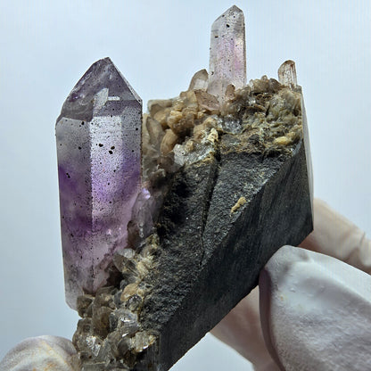 Seltene Phantom Amethyst, Hämatit auf Matrix Stufe Goboboseb, Namibia 53*33*33mm