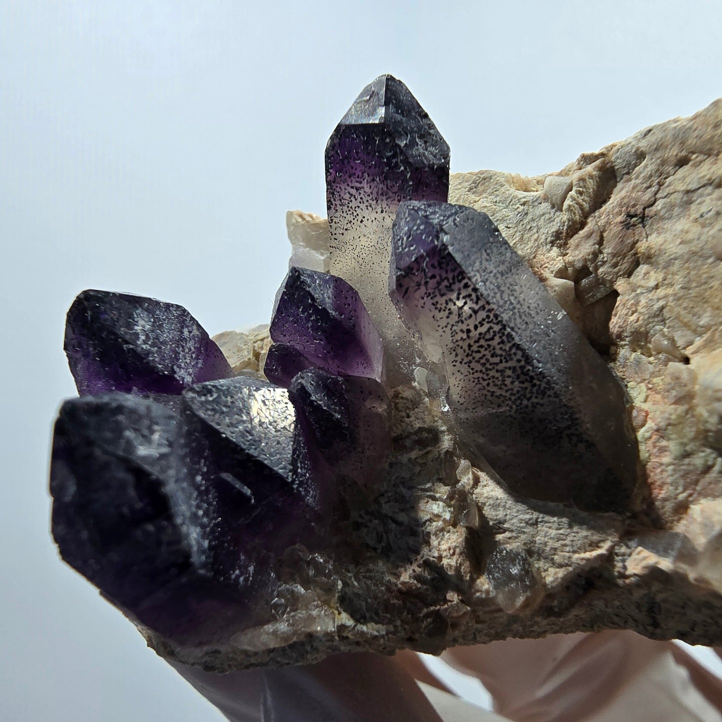 Seltene Phantom Amethyst, Hämatit auf Matrix Stufe Goboboseb, Namibia 48*34*32mm