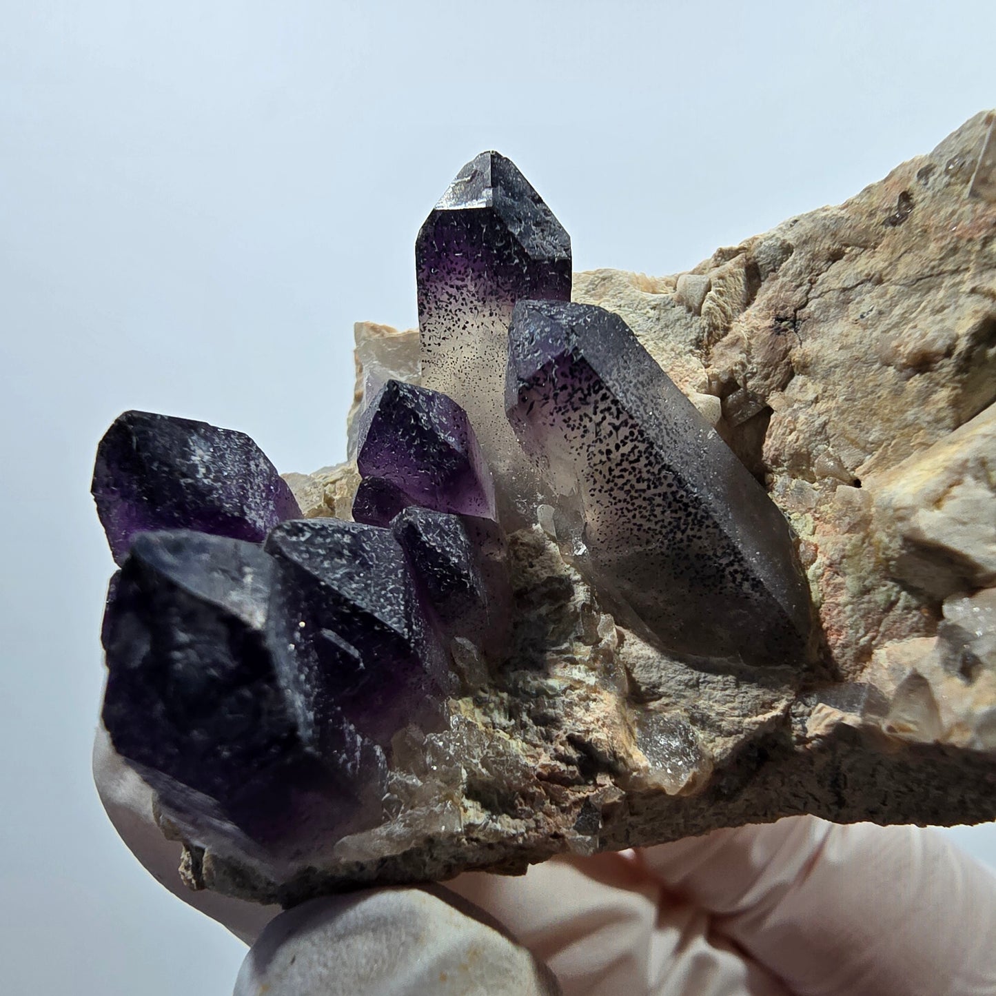 Seltene Phantom Amethyst, Hämatit auf Matrix Stufe Goboboseb, Namibia 48*34*32mm