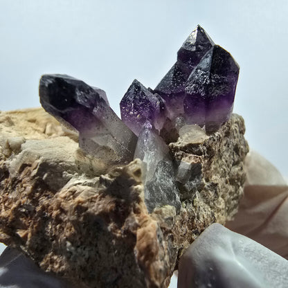 Seltene Phantom Amethyst, Hämatit auf Matrix Stufe Goboboseb, Namibia 48*34*32mm