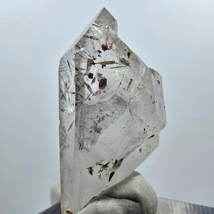 Klare Harlekin, Epidot Quarz Spitze Streep Mine Goboboseb, Namibia 35*16*15mm