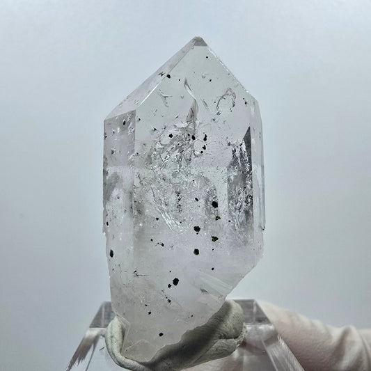 Phantom Hämatit Lemurian Quarz Spitze Streep Mine Goboboseb, Namibia 41*23*18mm