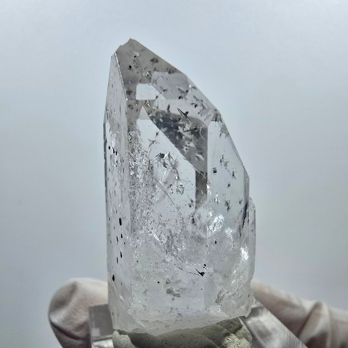 Phantom Hämatit Lemurian Quarz Spitze Streep Mine Goboboseb, Namibia 41*23*18mm