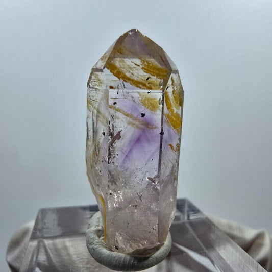 Lemurian Phantom Amethyst Hämatit Stufe Streep Mine Goboboseb, Namibia 28*12*10mm