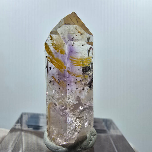 Lemurian Phantom Amethyst Hämatit Stufe Streep Mine Goboboseb, Namibia 28*12*10mm