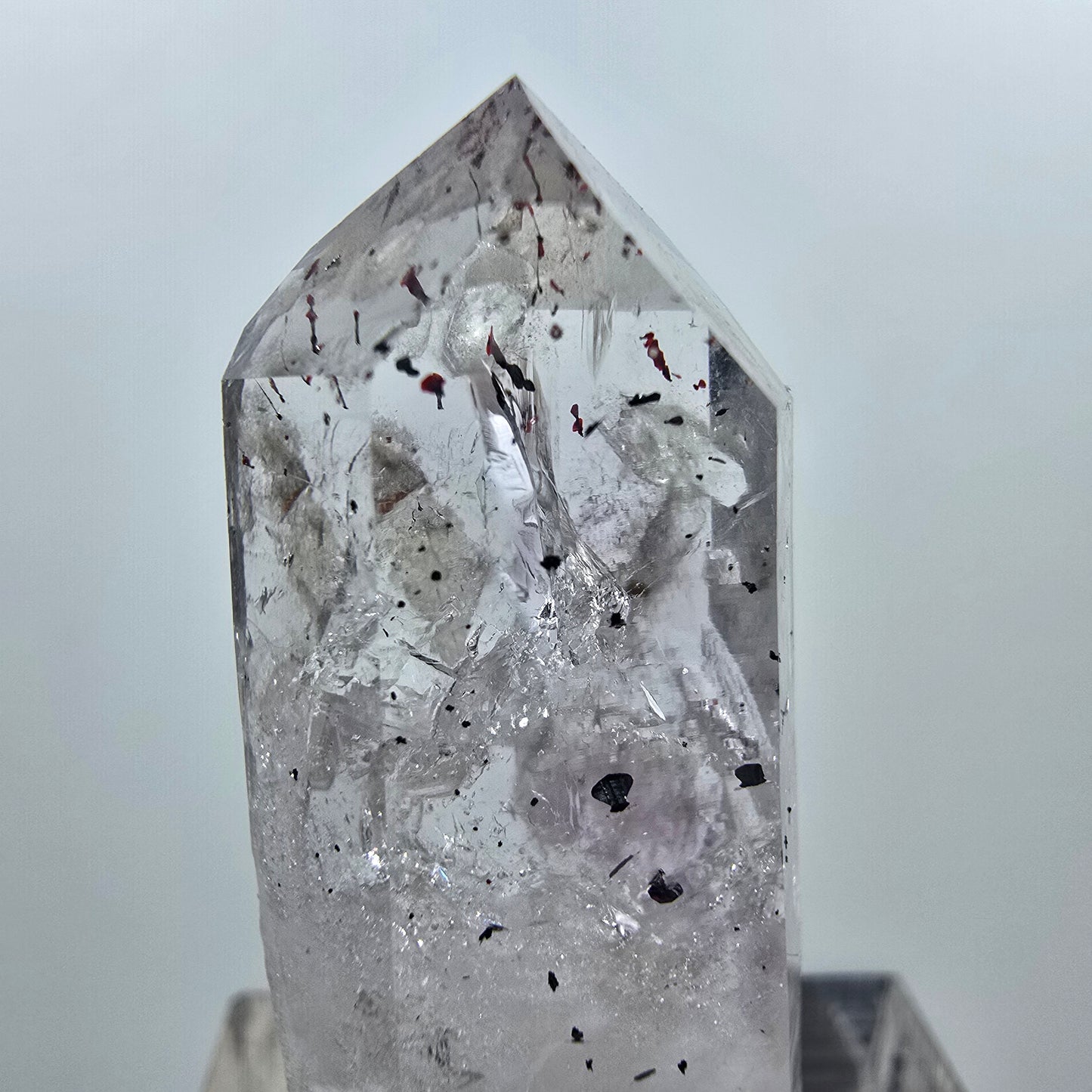 Harlekin Lemurian Phantom Amethyst Spitze Streep Mine Goboboseb, Namibia 37*15*9mm