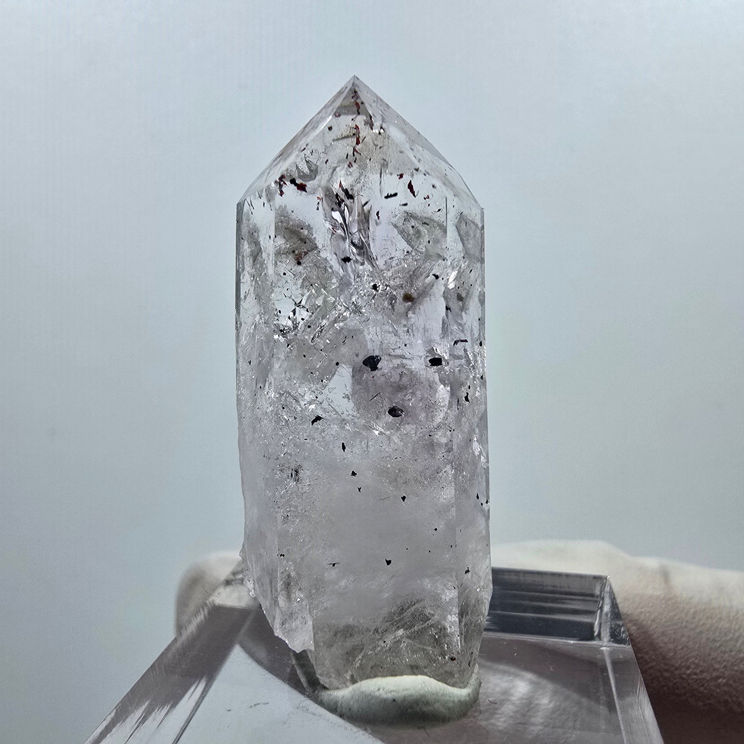 Harlekin Lemurian Phantom Amethyst Spitze Streep Mine Goboboseb, Namibia 37*15*9mm