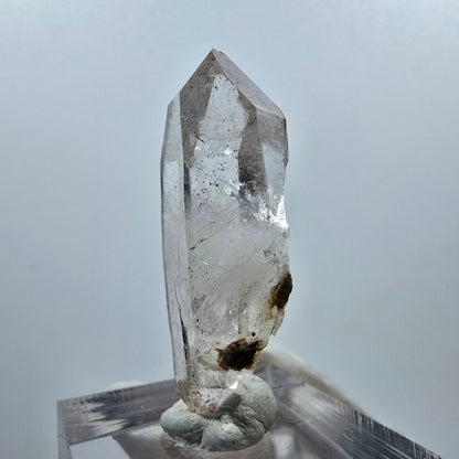 Pointe double en quartz squelette arlequin de Goboboseb, Namibie 38*16*10 mm 