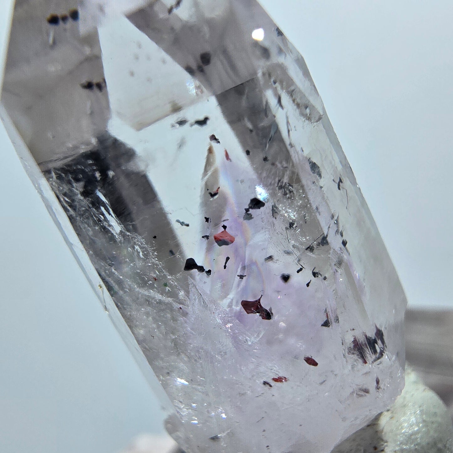 Harlekin Lemurian Phantom Amethyst Spitze Streep Mine Goboboseb, Namibia 32*16*14mm