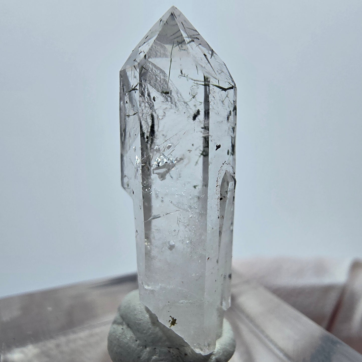 Klare Epidot Phantom Quarz Spitze Streep Mine Goboboseb, Namibia 28*10*7mm