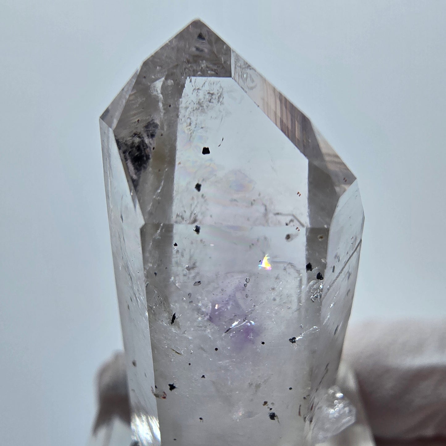 Lemurian Phantom Amethyst Hämatit Spitze Streep Mine Goboboseb, Namibia 39*20*14mm