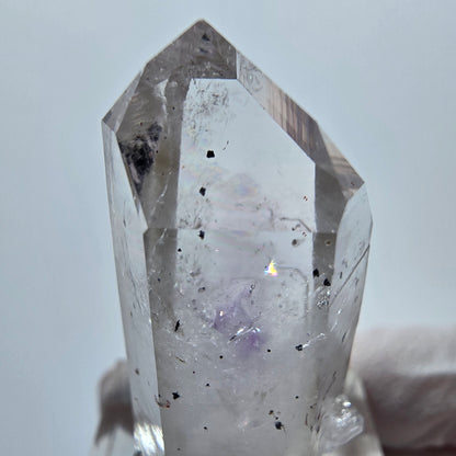 Lemurian Phantom Amethyst Hämatit Spitze Streep Mine Goboboseb, Namibia 39*20*14mm