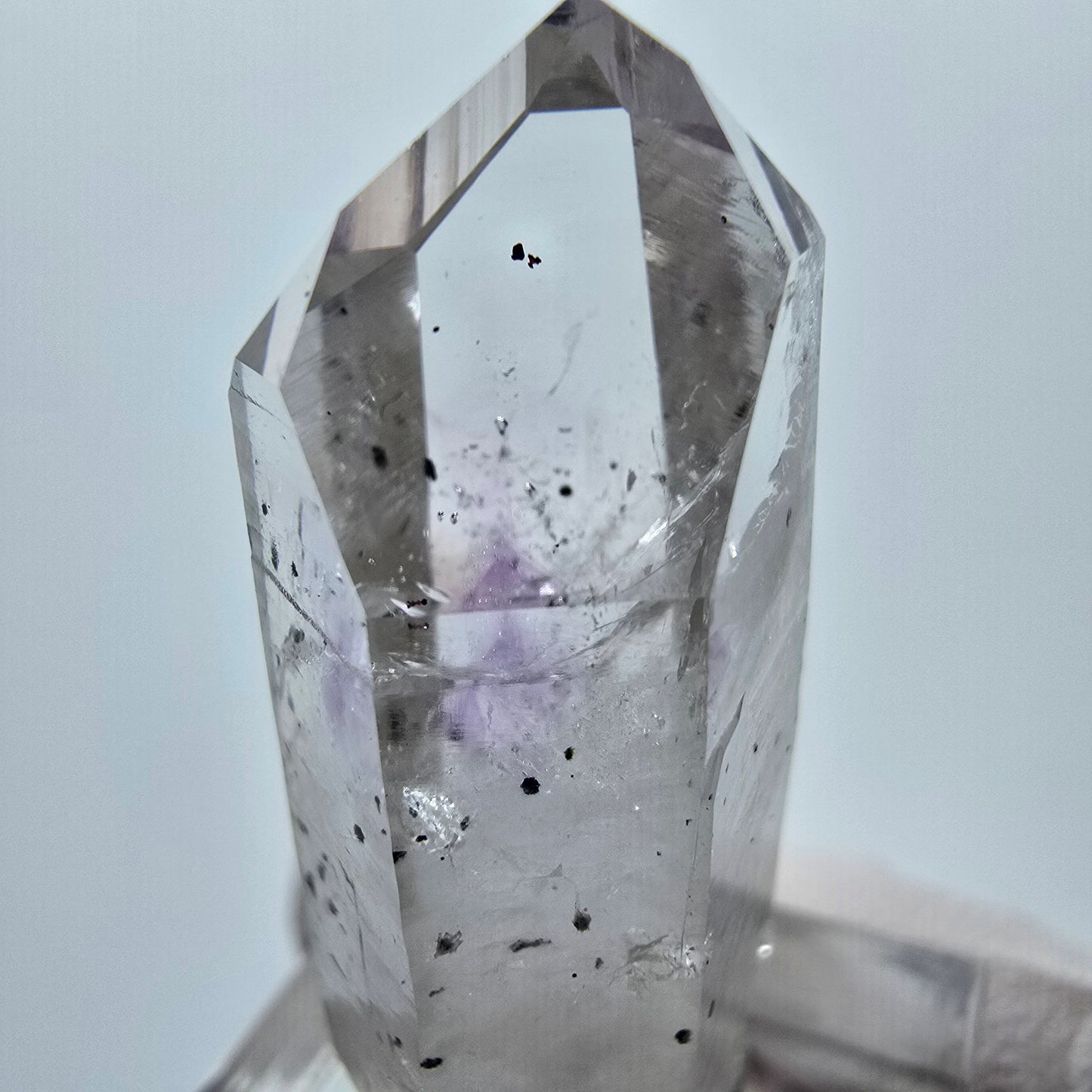 Lemurian Phantom Amethyst Hämatit Spitze Streep Mine Goboboseb, Namibia 39*20*14mm