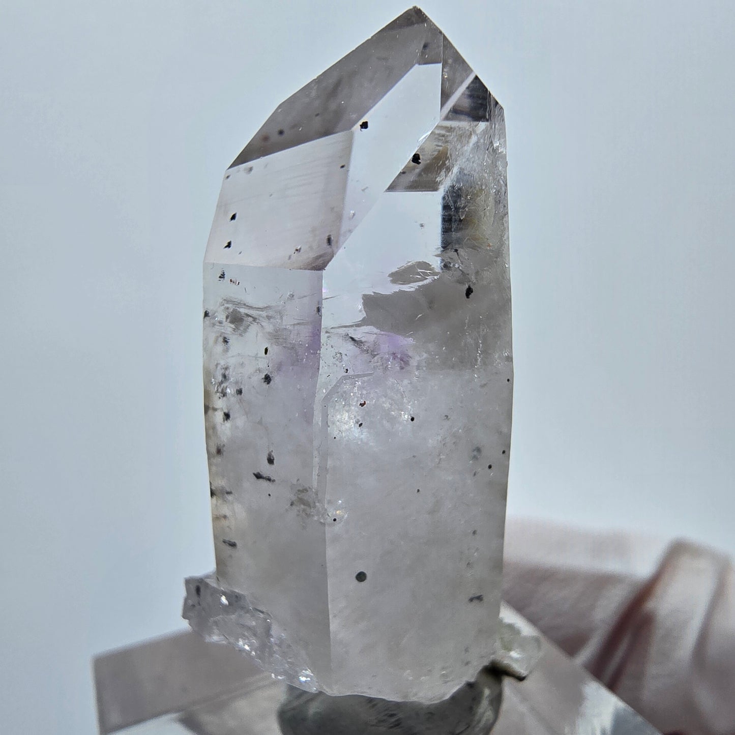 Lemurian Phantom Amethyst Hämatit Spitze Streep Mine Goboboseb, Namibia 39*20*14mm