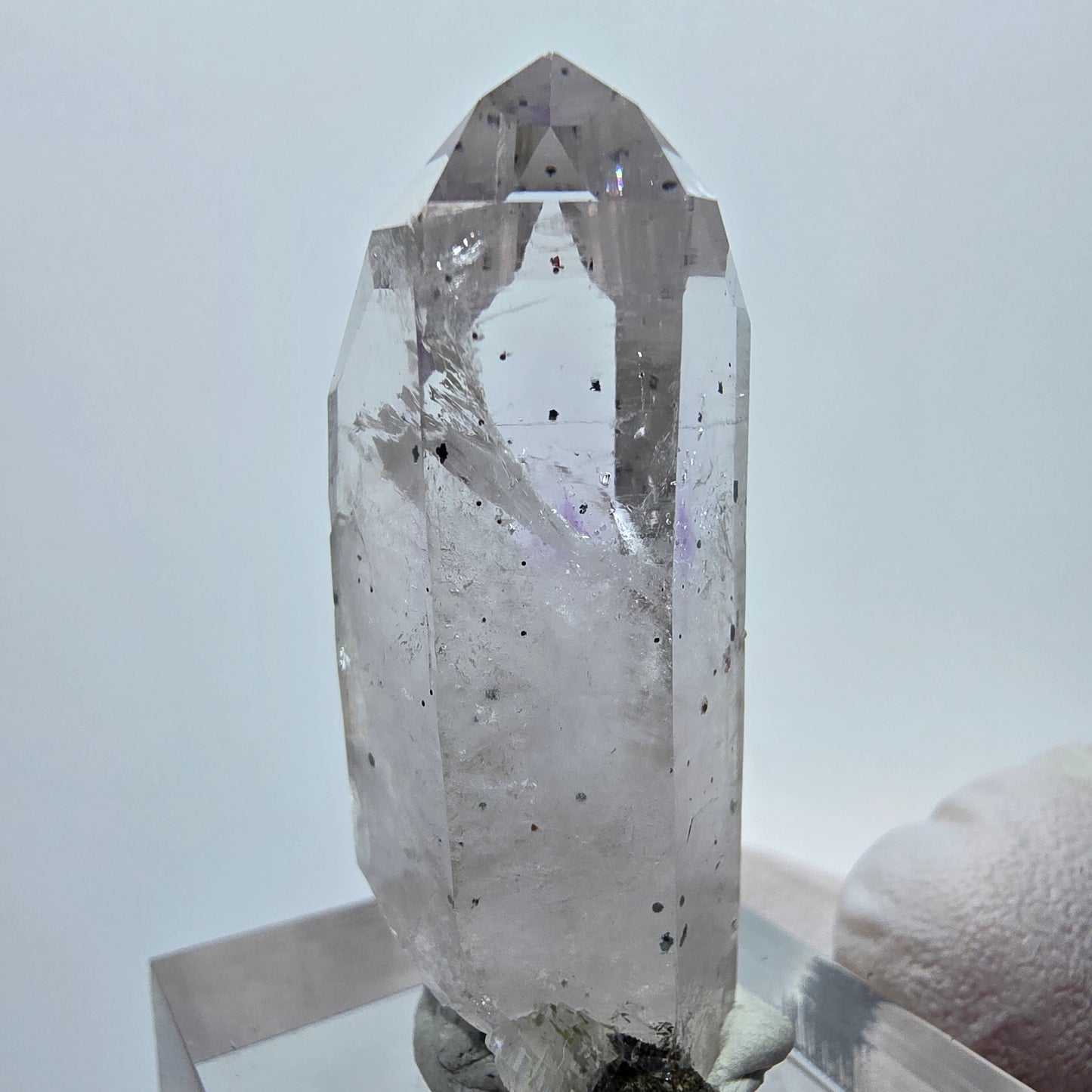 Lemurian Phantom Amethyst Hämatit Spitze Streep Mine Goboboseb, Namibia 39*20*14mm