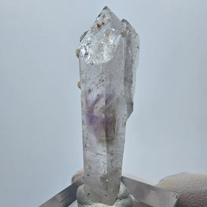 Lemurian Phantom Zepter Amethyst Prehnit Spitze Streep Mine Goboboseb, Namibia 50*16*12mm