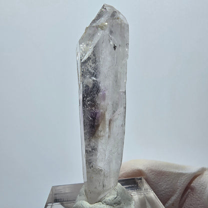 Lemurian Phantom Zepter Amethyst Prehnit Spitze Streep Mine Goboboseb, Namibia 50*16*12mm