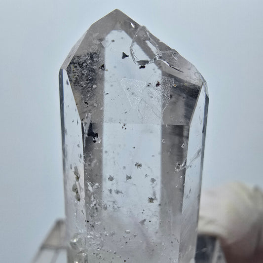 Phantom Hämatit Lemurian Quarz Spitze Streep Mine Goboboseb, Namibia 33*20*13mm