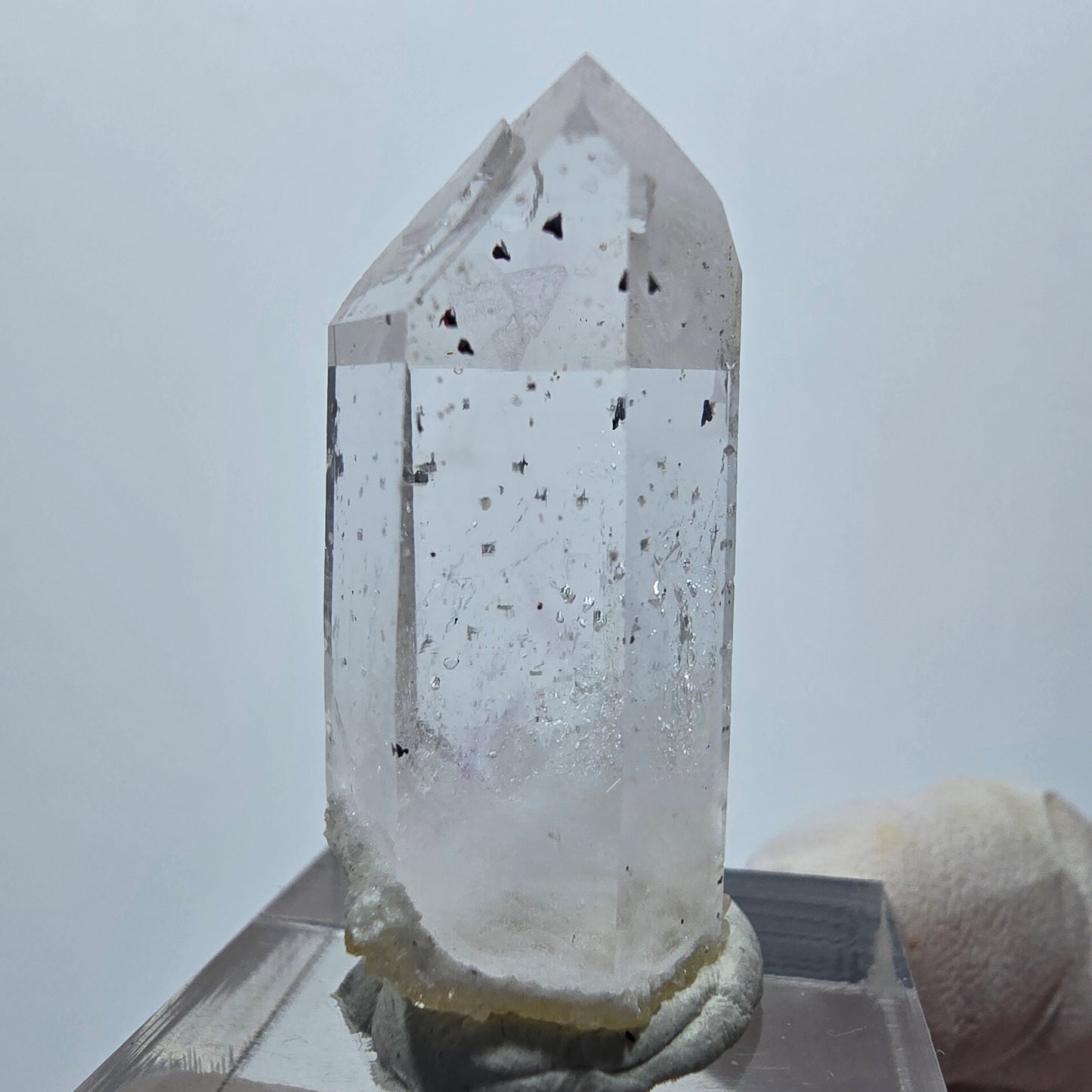 Phantom Hämatit Lemurian Quarz Spitze Streep Mine Goboboseb, Namibia 33*20*13mm