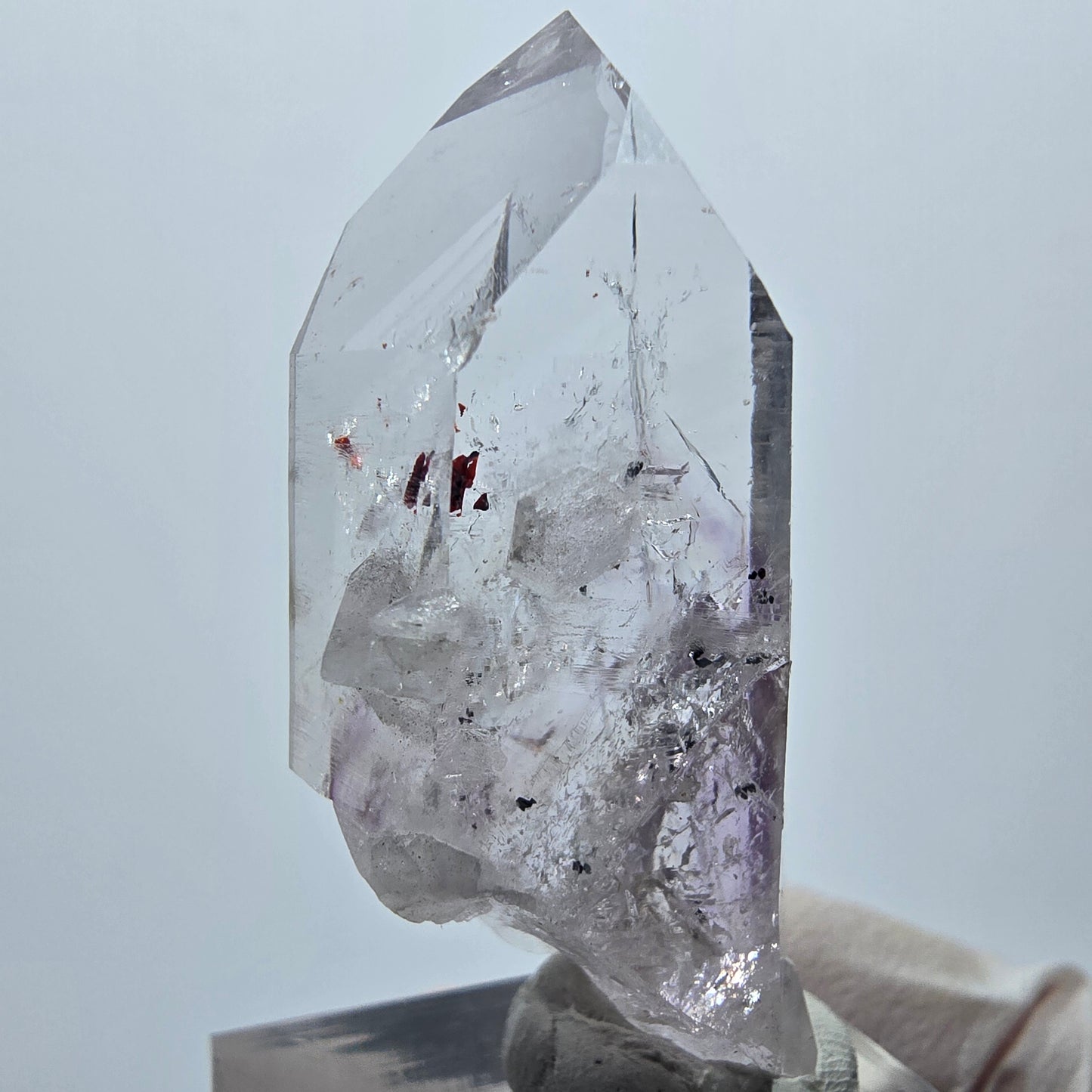 Enhydro Harlekin Phantom Amethyst, 1x Blase Streep Mine Goboboseb, Namibia 43*20*14mm