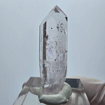 Lemurian Phantom Amethyst Hämatit Spitze Streep Mine Goboboseb, Namibia 35*11*10mm