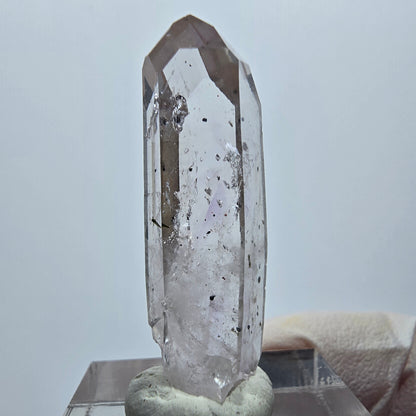 Lemurian Phantom Amethyst Hämatit Spitze Streep Mine Goboboseb, Namibia 35*11*10mm