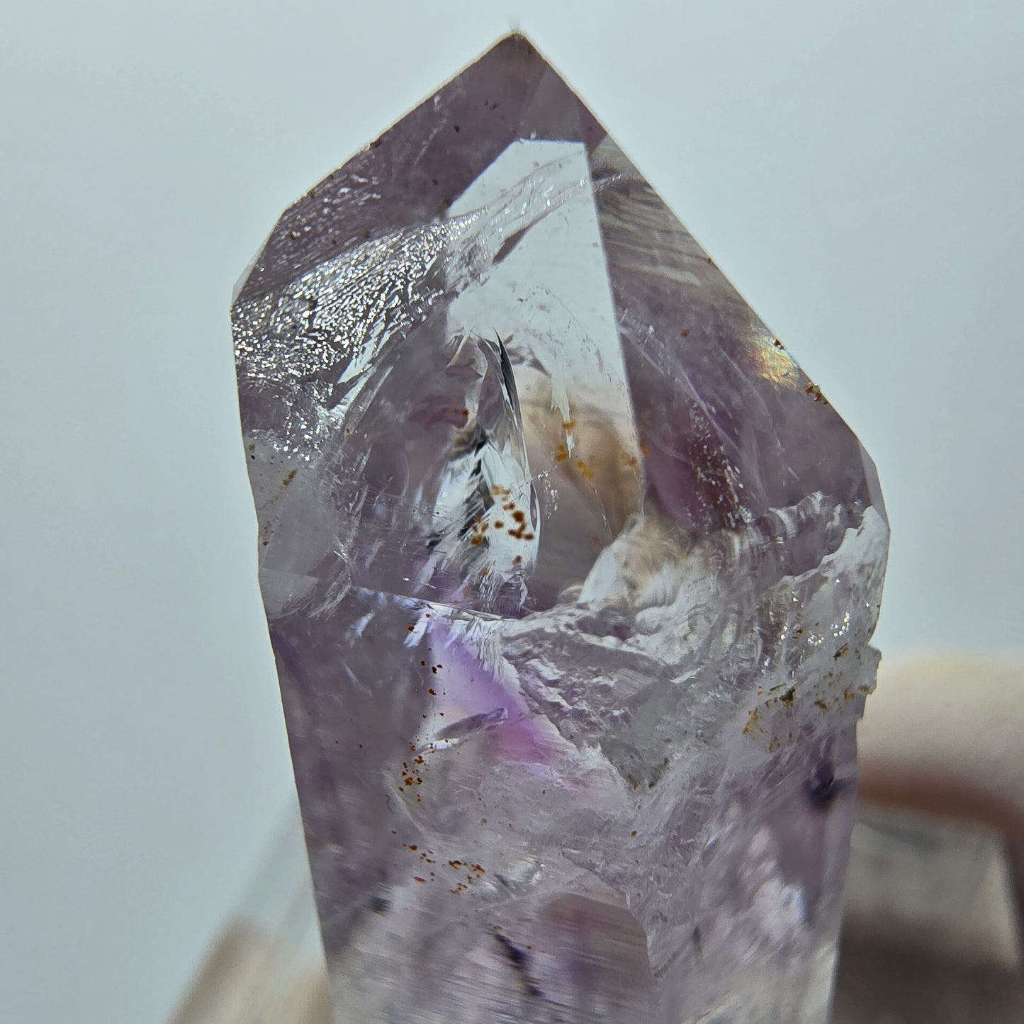 Lemurian Phantom Amethyst Spitze Streep Mine Goboboseb, Namibia 31*14*12mm