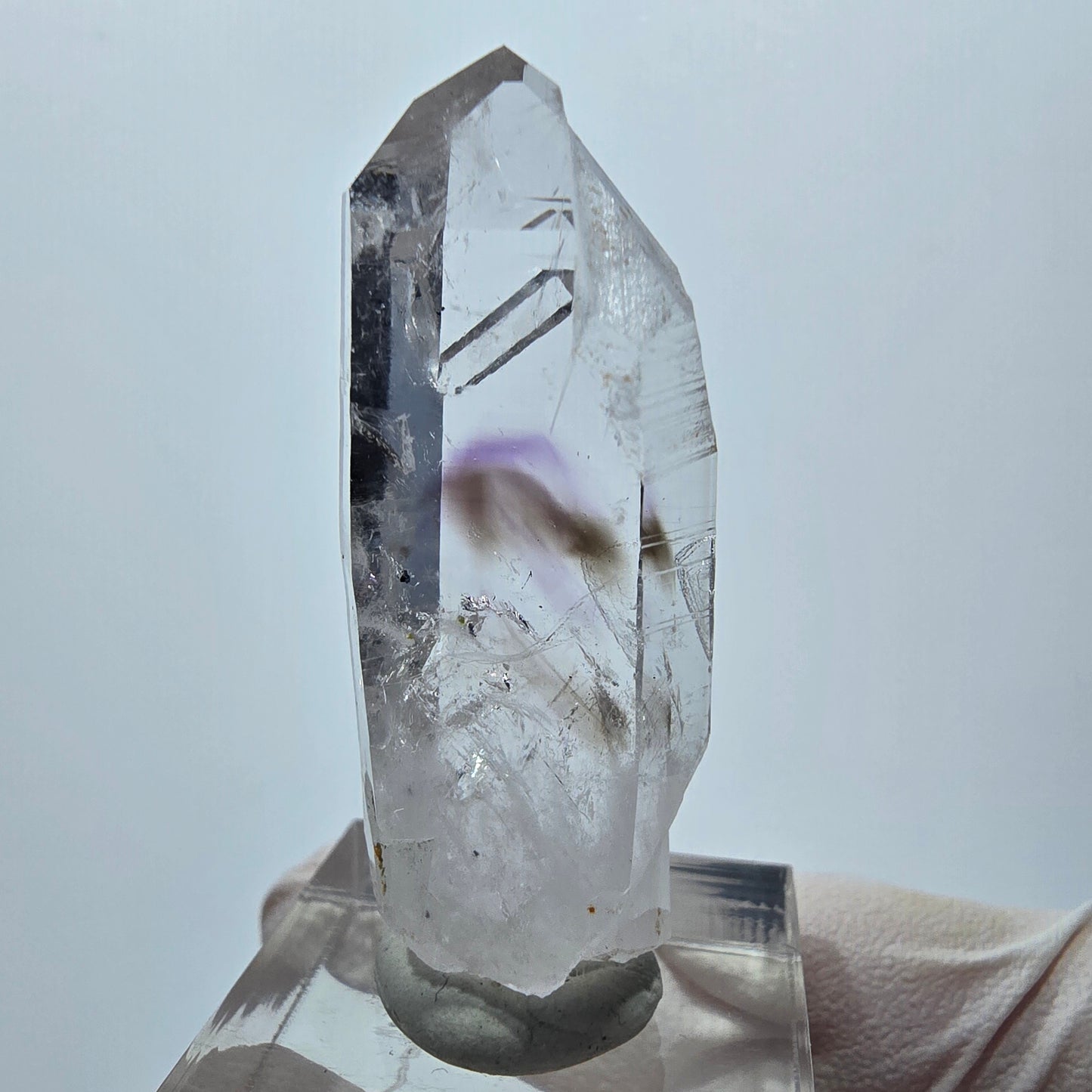 Enhydro Lemurian Phantom Amethyst, 1x Blase Streep Mine Goboboseb, Namibia 45*17*11mm
