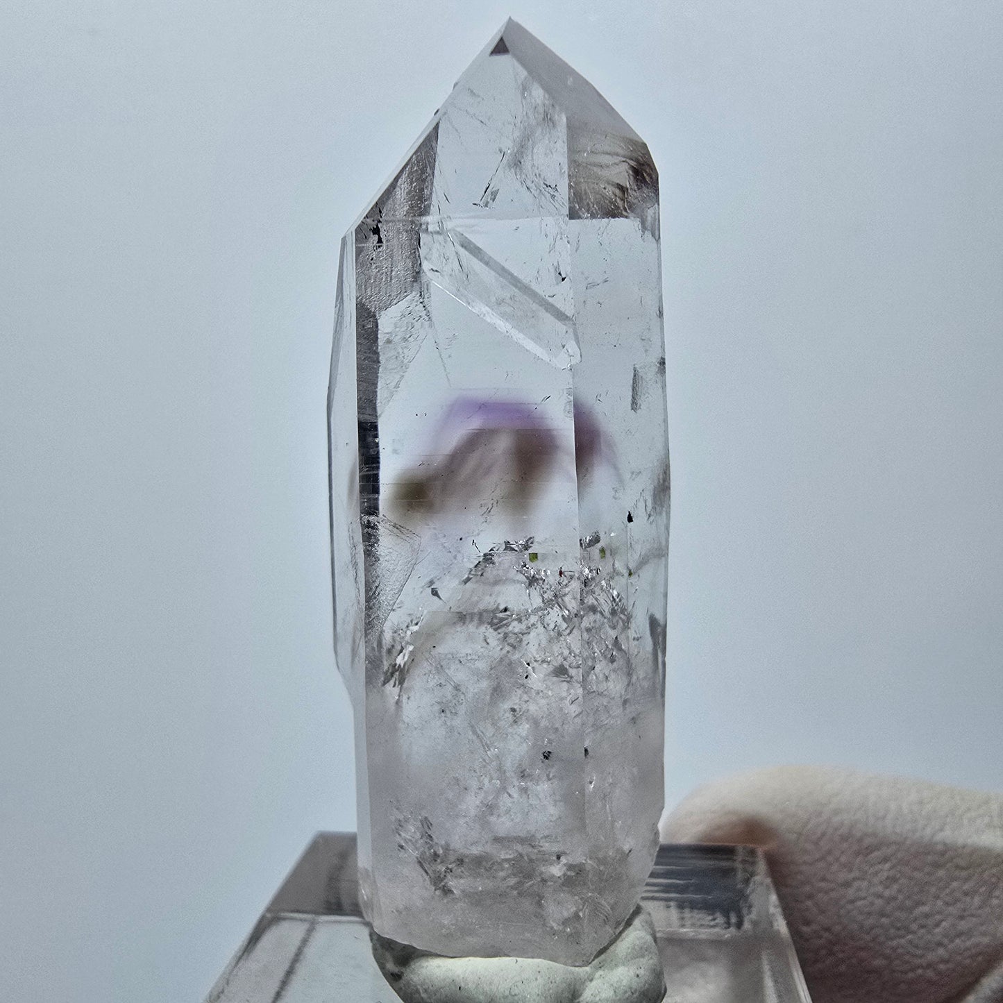 Enhydro Lemurian Phantom Amethyst, 1x Blase Streep Mine Goboboseb, Namibia 45*17*11mm