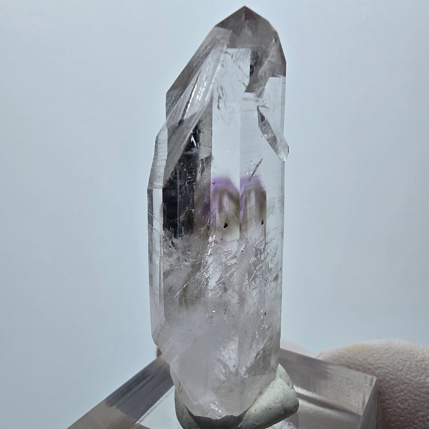 Enhydro Lemurian Phantom Amethyst, 1x Blase Streep Mine Goboboseb, Namibia 45*17*11mm