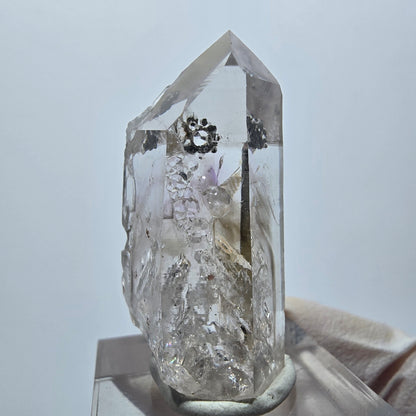Enhydro Lemurian Quartz with Analcim, 1x Bubble Streep Mine Goboboseb, Namibia 37*18*18mm 