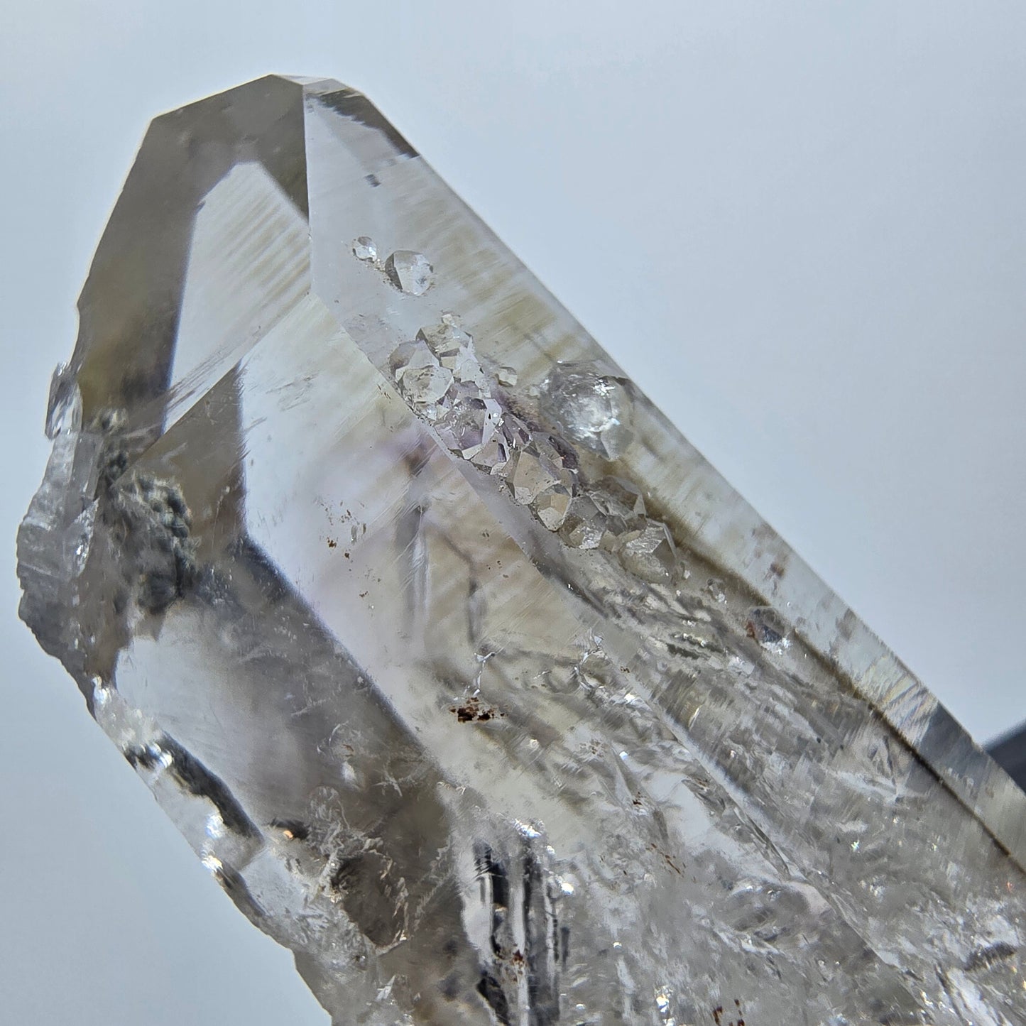 Enhydro Lemurian Quartz with Analcim, 1x Bubble Streep Mine Goboboseb, Namibia 37*18*18mm 