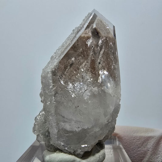 Enhydro Harlekin Quarz Analcim Calcit, 2x Blase Streep Mine Goboboseb Namibia 40*22*23mm