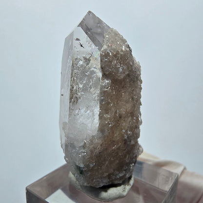 Enhydro Harlekin Quarz Analcim Calcit, 2x Blase Streep Mine Goboboseb Namibia 40*22*23mm