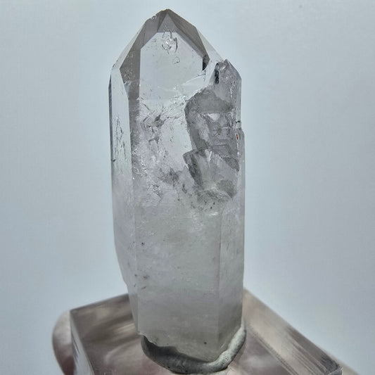 Quartz lémurien Enhydro avec préhnite, 3x Bubble Streep Mine Goboboseb, Namibie 46*18*18mm 