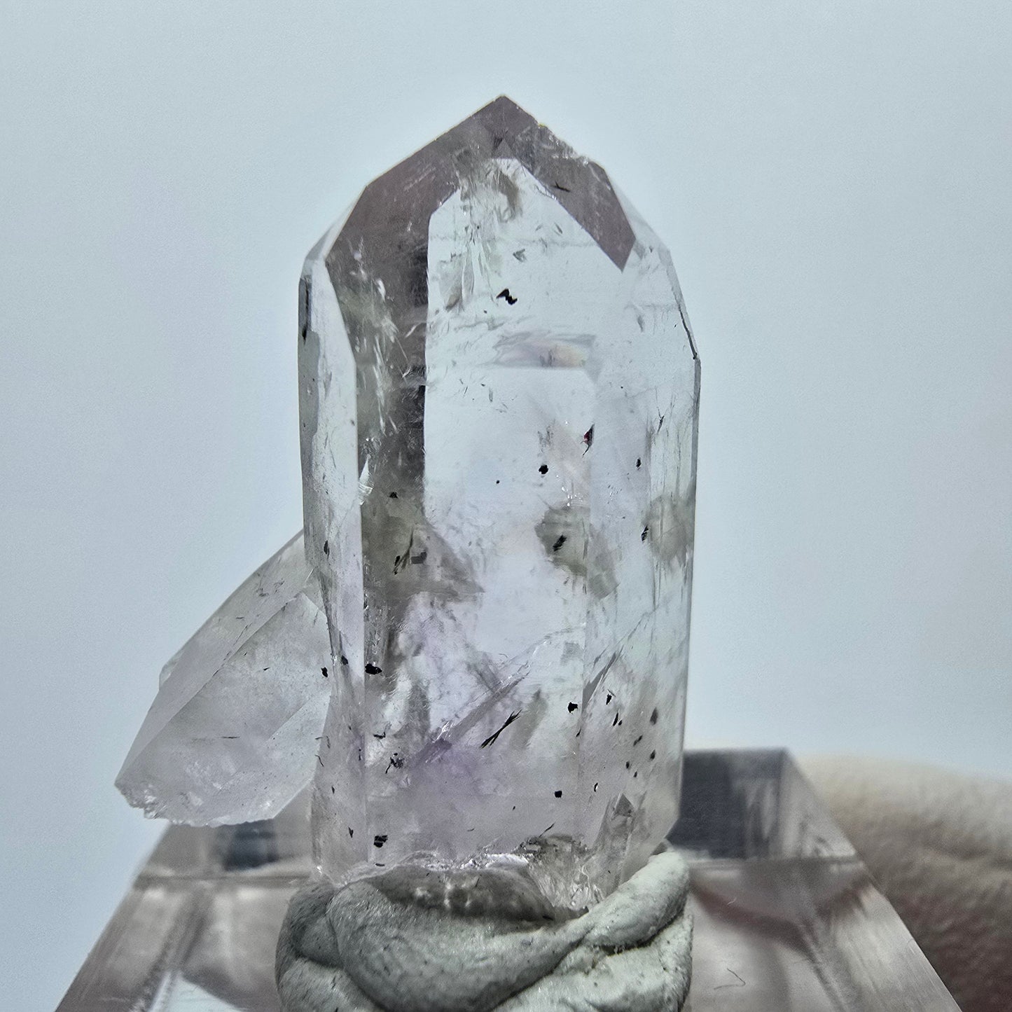 Hämatit Lemurian Phantom Amethyst mit Prehnit Streep Mine Goboboseb, Namibia 28*19*13mm