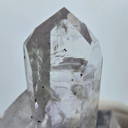 Hämatit Lemurian Phantom Amethyst mit Prehnit Streep Mine Goboboseb, Namibia 28*19*13mm