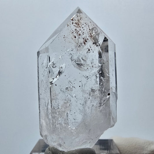 Enhydro Lemurian Quarz, Analcim Hämatit, 3x Blase Streep Mine Goboboseb Namibia 43*21*14mm