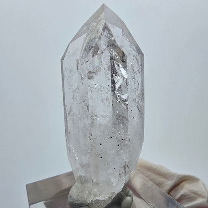 Enhydro Lemurian Quarz, Analcim Hämatit, 3x Blase Streep Mine Goboboseb Namibia 43*21*14mm