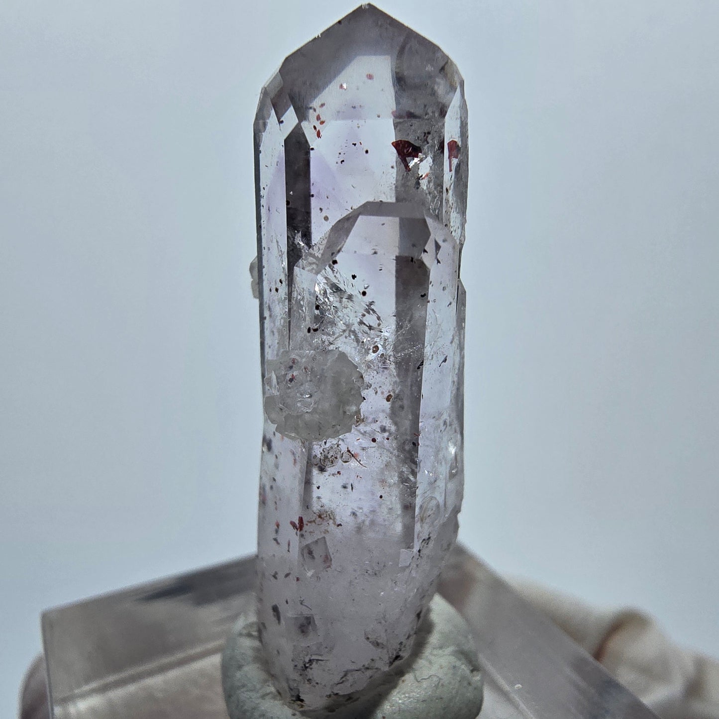 Enhydro Harlequin Lemurian Amethyst with Analcim Streep Mine Goboboseb, Namibia 33*11*10mm 