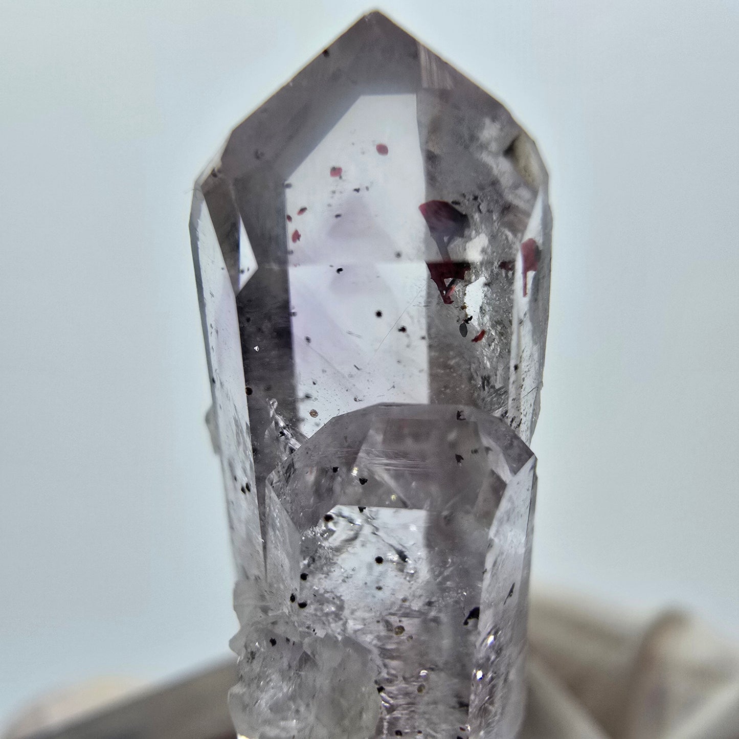 Enhydro Harlequin Lemurian Amethyst with Analcim Streep Mine Goboboseb, Namibia 33*11*10mm 
