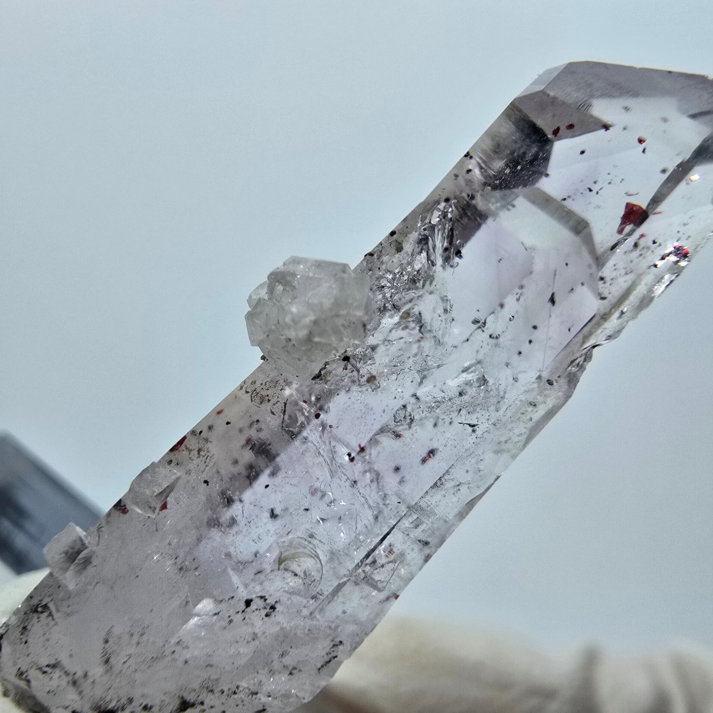 Enhydro Harlequin Lemurian Amethyst with Analcim Streep Mine Goboboseb, Namibia 33*11*10mm 