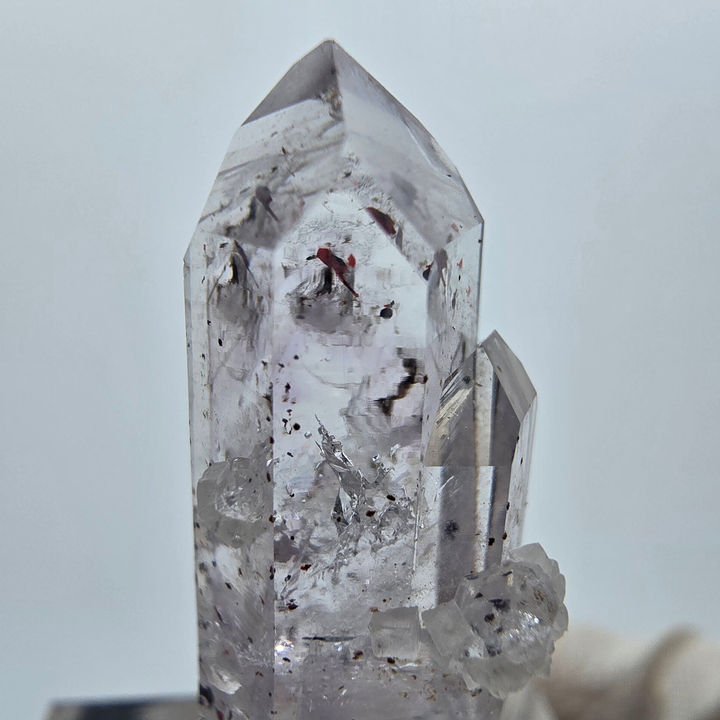 Enhydro Harlequin Lemurian Amethyst with Analcim Streep Mine Goboboseb, Namibia 33*11*10mm 