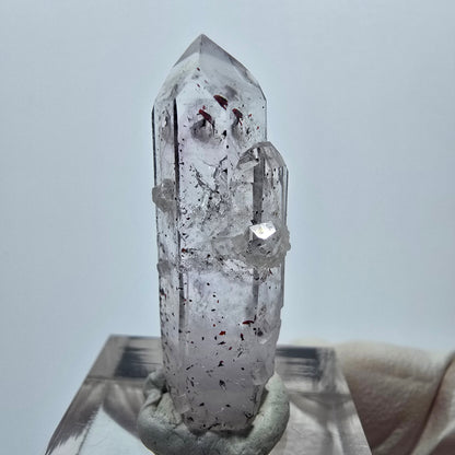 Enhydro Harlequin Lemurian Amethyst with Analcim Streep Mine Goboboseb, Namibia 33*11*10mm 