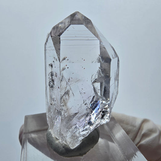 Lemurian Phantom Amethyst mit Analcim, Hämatit Streep Mine Goboboseb, Namibia 32*18*14mm