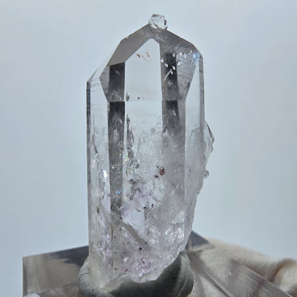 Lemurian Phantom Amethyst mit Analcim, Hämatit Streep Mine Goboboseb, Namibia 33*14*13mm