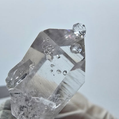 Lemurian Phantom Amethyst mit Analcim, Hämatit Streep Mine Goboboseb, Namibia 33*14*13mm