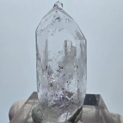 Lemurian Phantom Amethyst mit Analcim, Hämatit Streep Mine Goboboseb, Namibia 33*14*13mm